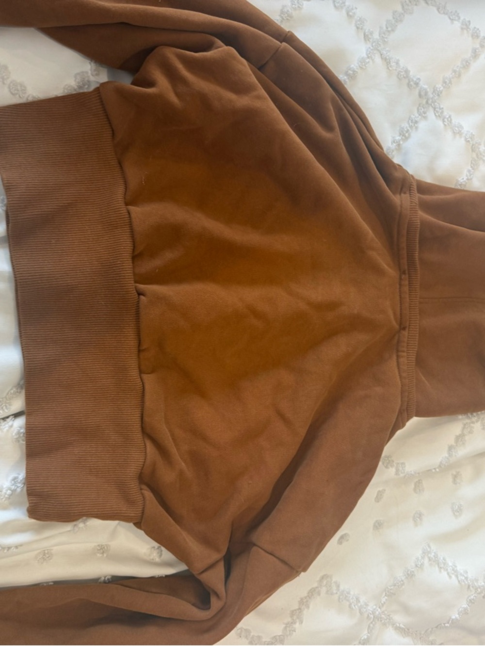 HALARA Brown Cropped Hoodie Sweatshirt